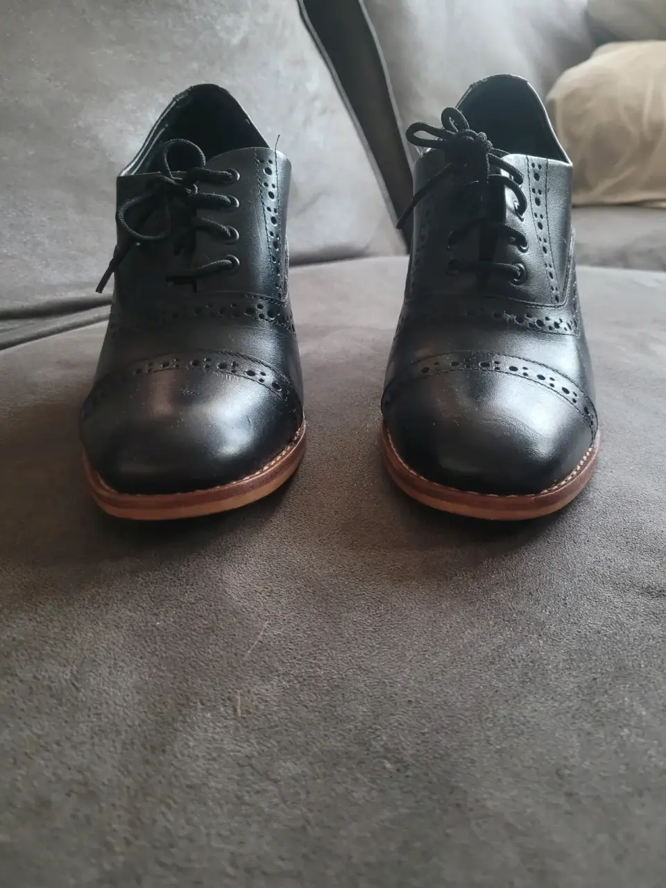 Zapatos Oxford negros de cuero - miniatura 4