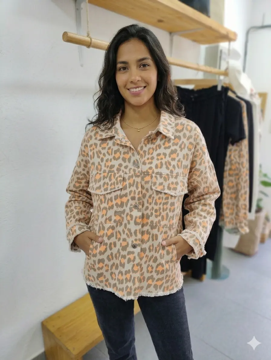 Chaqueta animal print mujer