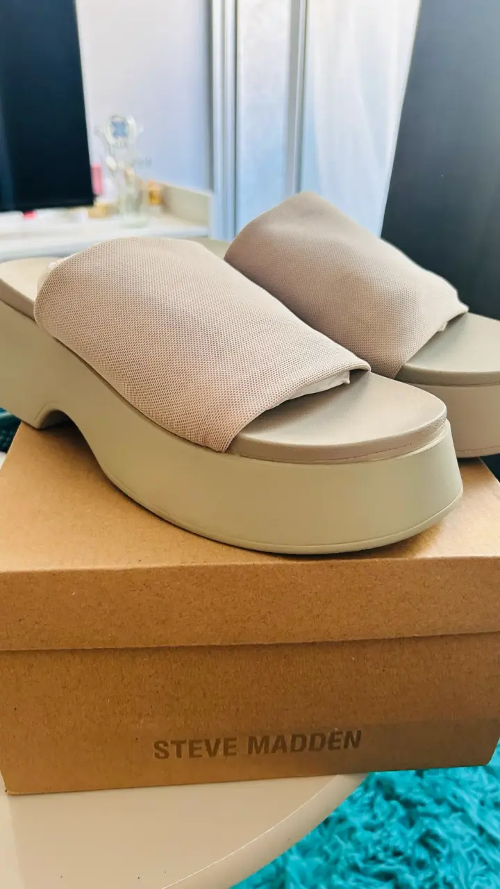 Sandalias Steve Madden beige - miniatura 3