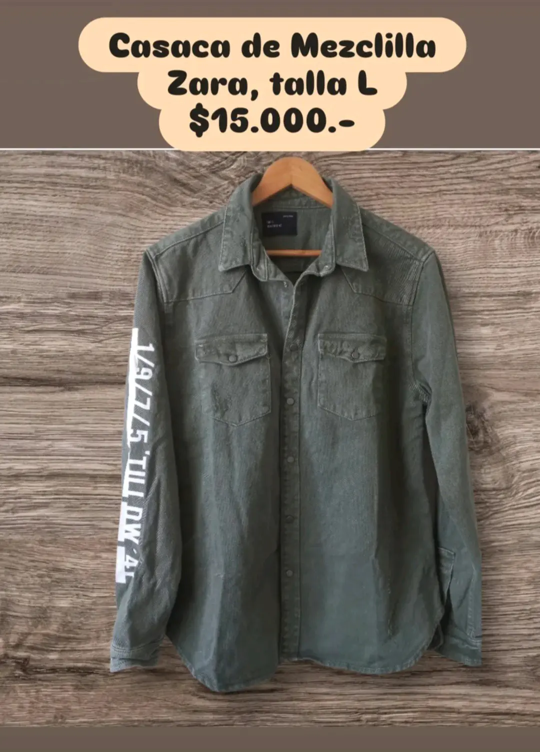 Casaca de mezclilla Zara talla L