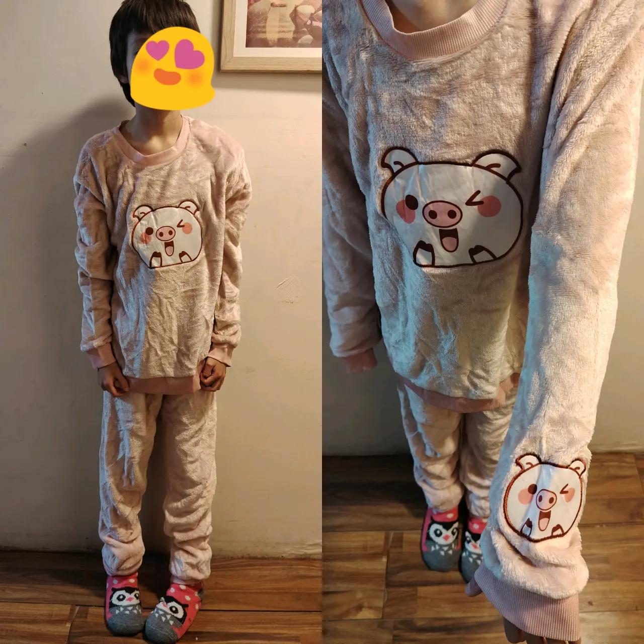 Pijama infantil con diseño de cerdito