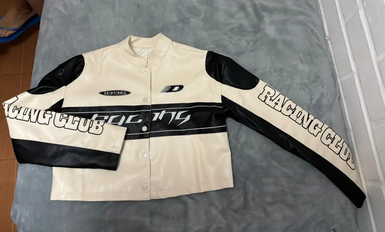 Chaqueta de cuerno crema con negro - miniatura 4