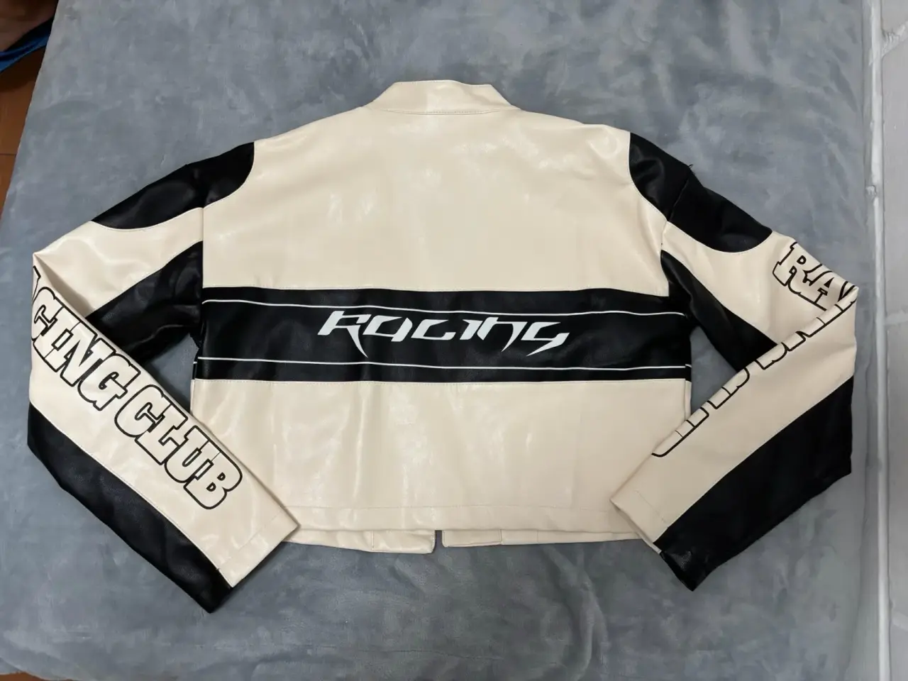 Chaqueta de cuerno crema con negro - miniatura 5