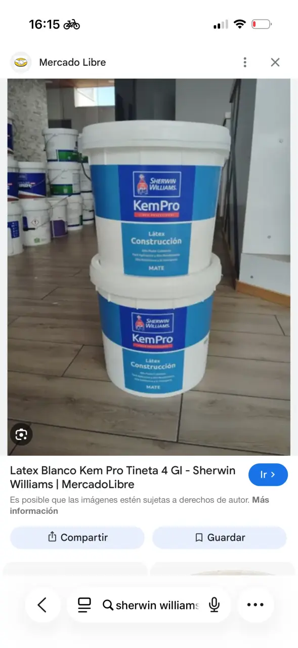 Pintura Látex Blanco Sherwin Williams 4 Gl - miniatura 1