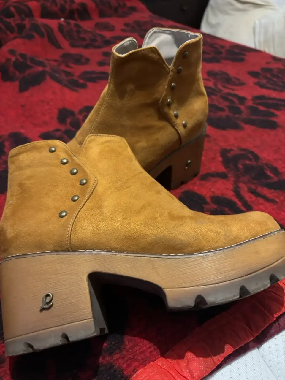 Botines de tacón camel - miniatura 2