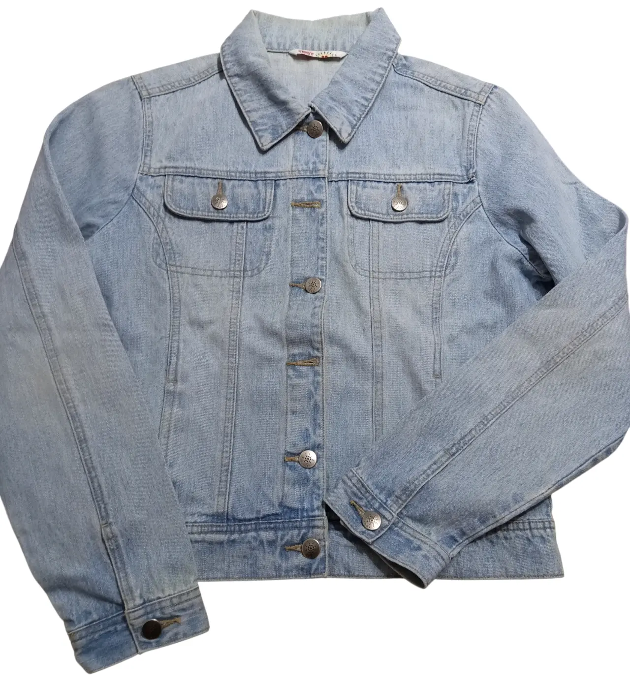 Chaqueta de mezclilla azul claro