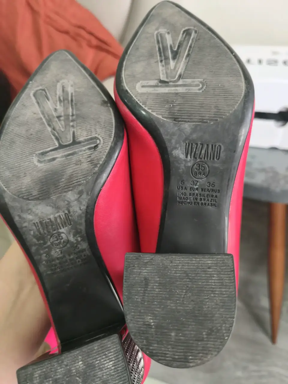 Zapatos de taco rojo para mujer - miniatura 3