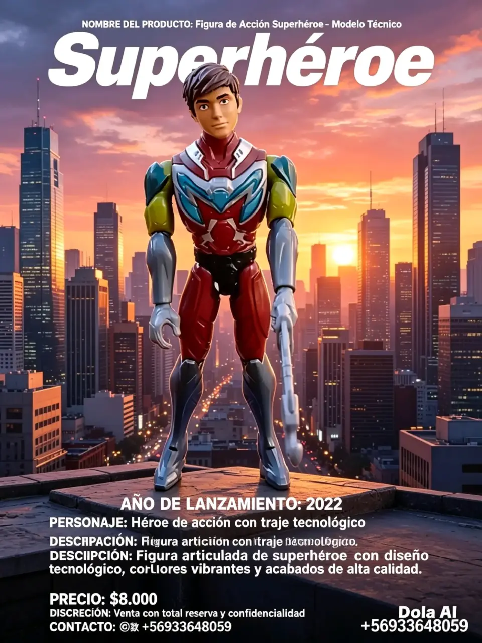 Figura de acción superhéroe técnica