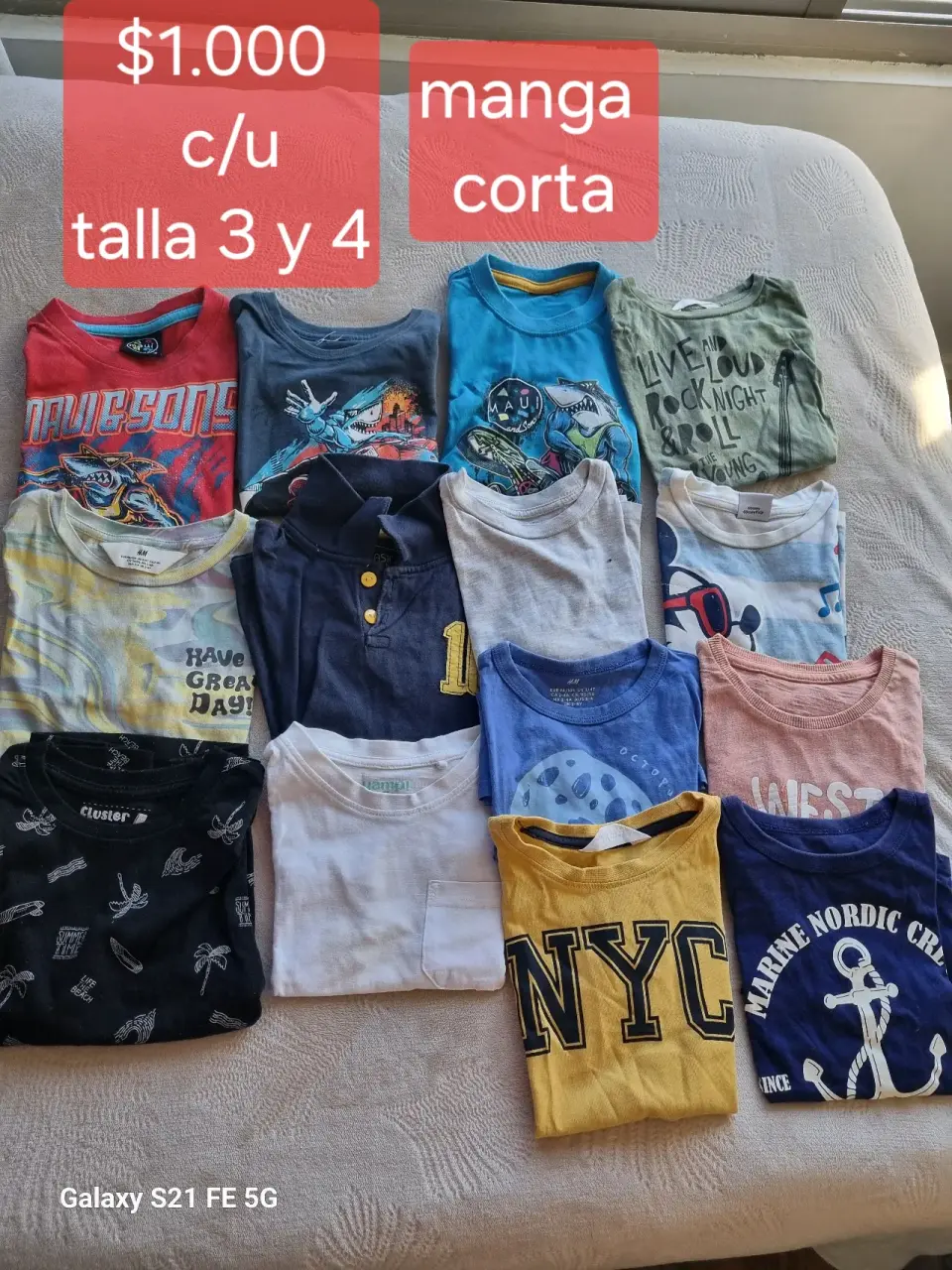 Poleras de niño manga corta