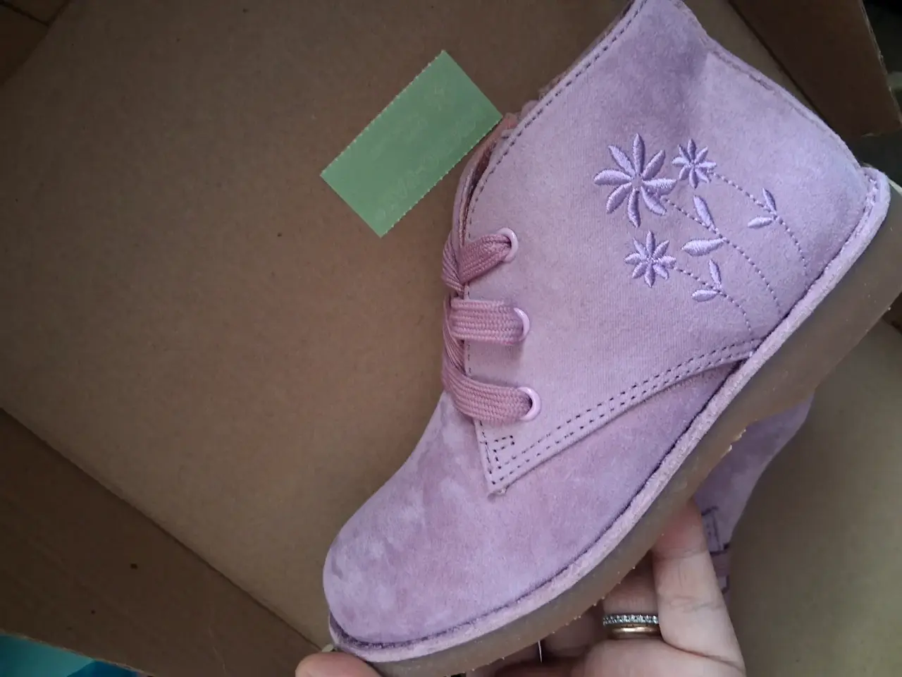 Botines rosados con suela de goma - miniatura 4