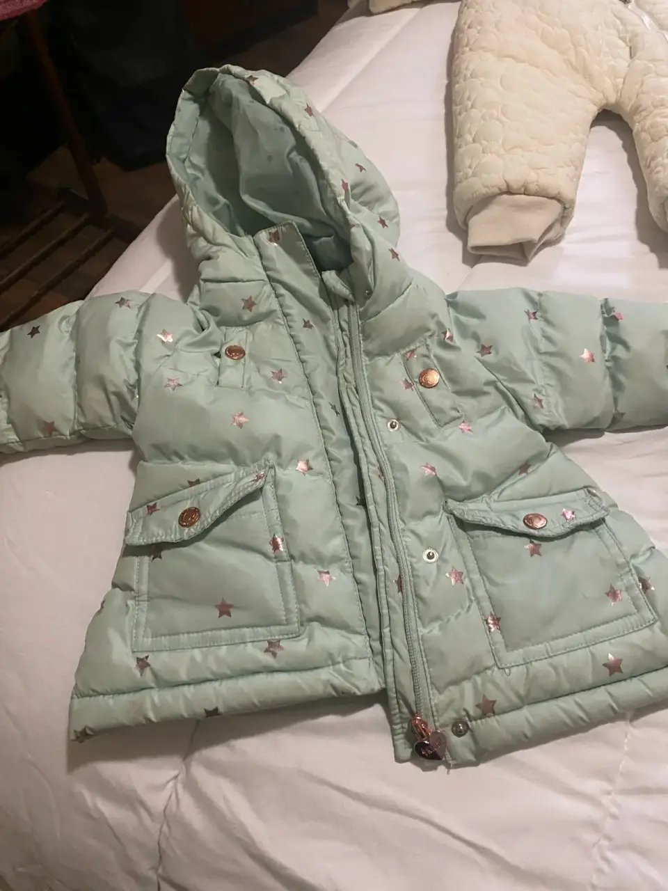 Chaqueta infantil verde estrellada - miniatura 1