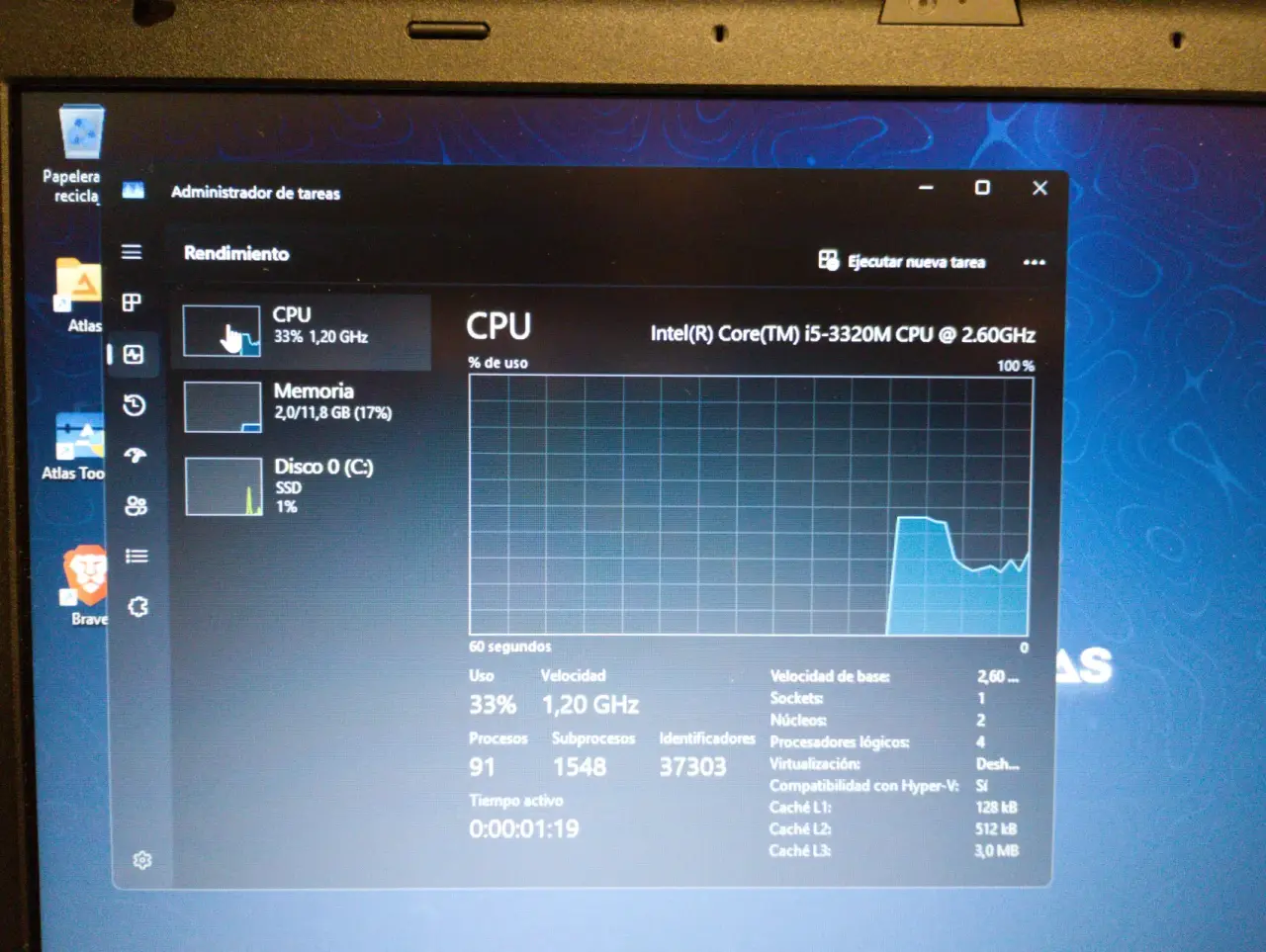 Laptop Lenovo negra usada - miniatura 3