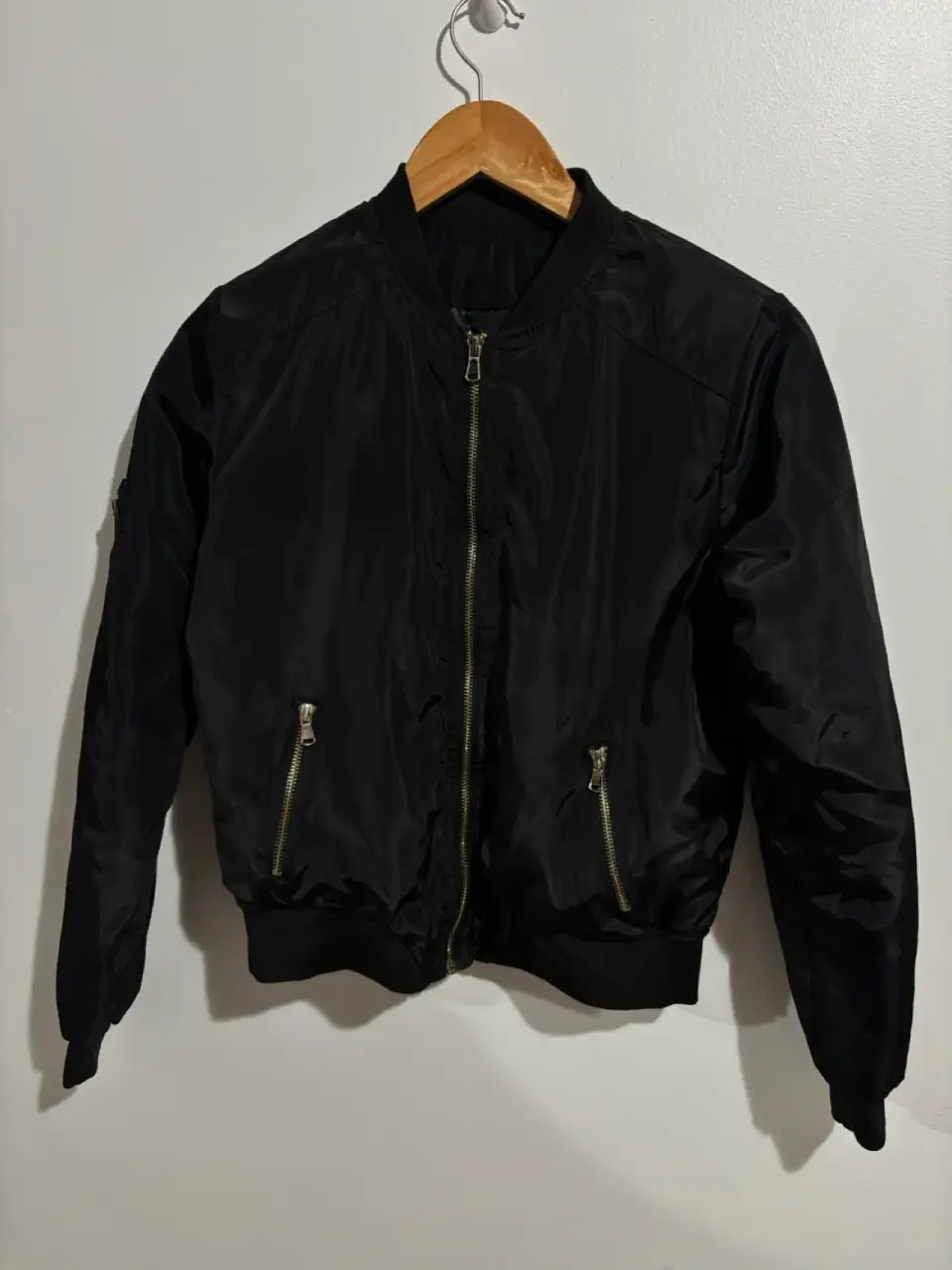 Chaqueta bomber negra unisex - miniatura 2