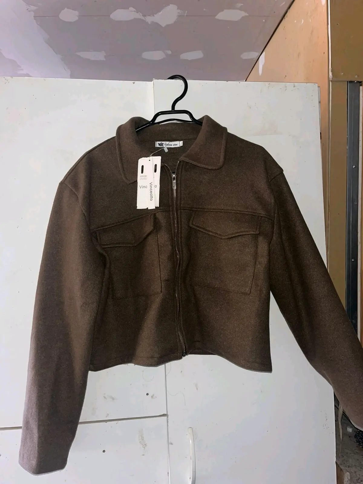 Abrigo de lana Zara negro y blanco - miniatura 2
