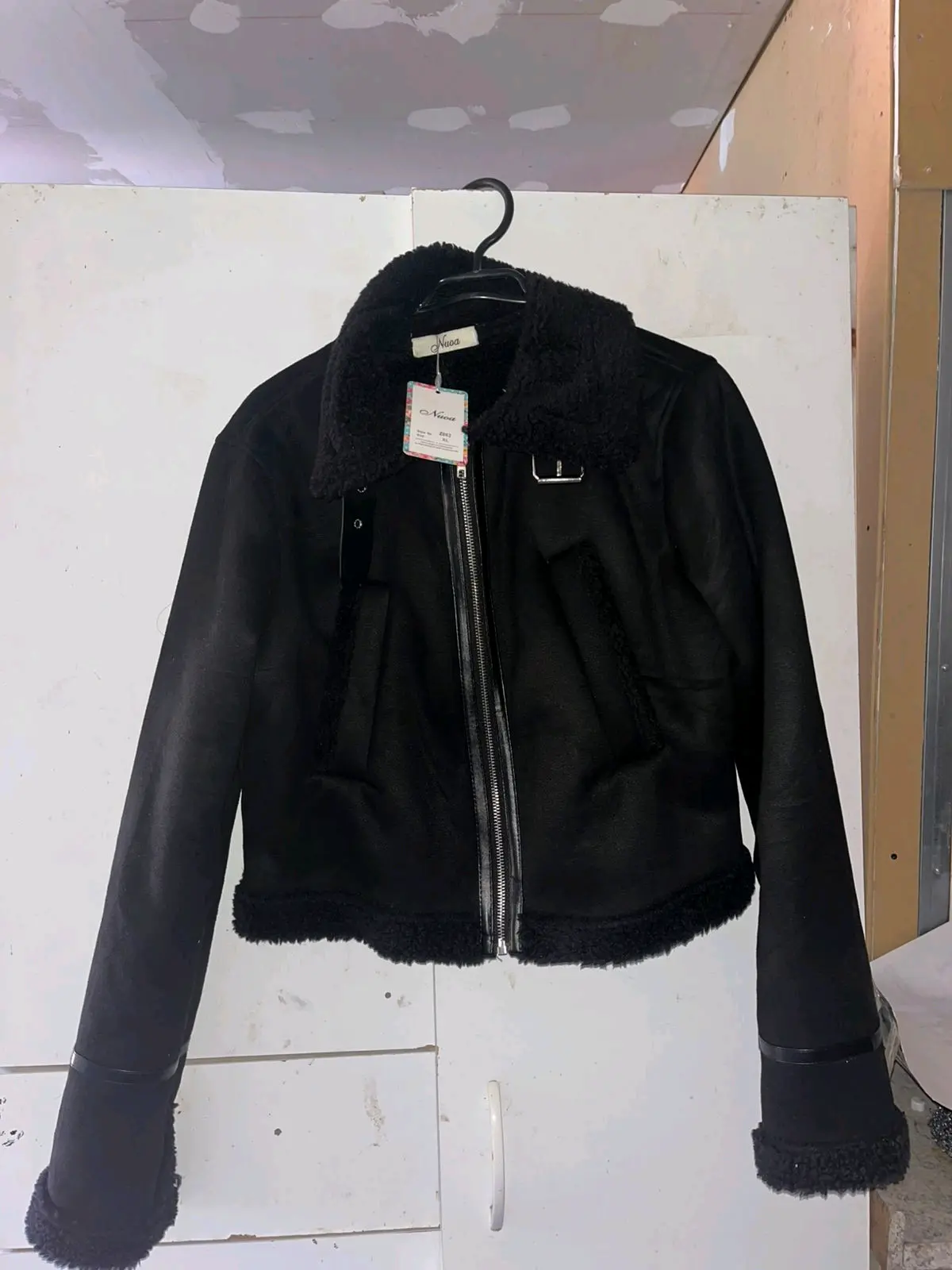 Abrigo de lana Zara negro y blanco - miniatura 3