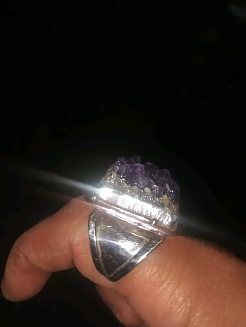 Anillo con piedra amatista - miniatura 2