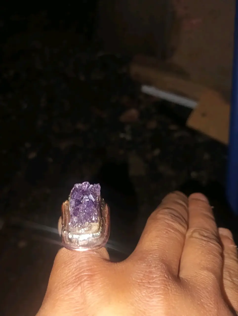 Anillo con piedra amatista - miniatura 3