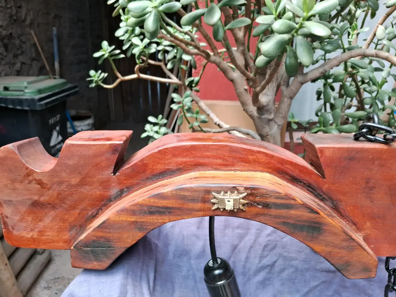 Lámpara rústica de madera - miniatura 5