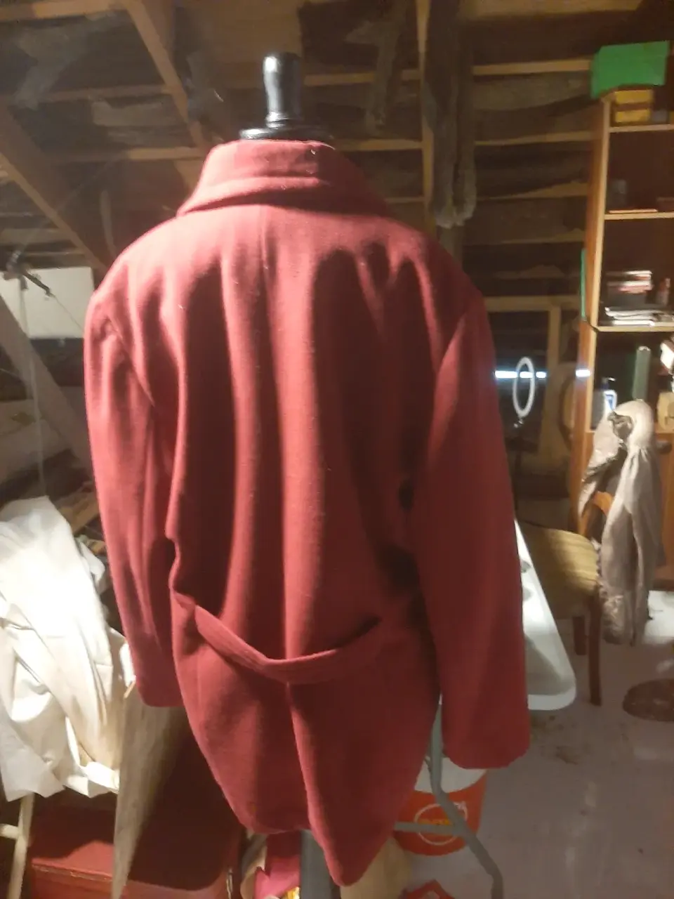 Abrigo rojo elegante Halston años 70 - miniatura 2