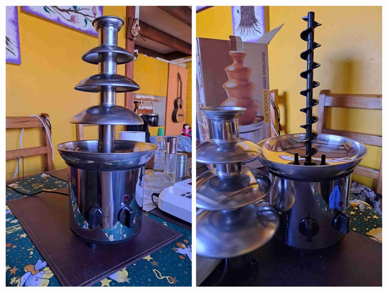 2 Fuentes de chocolate en acero inoxidable - miniatura 2
