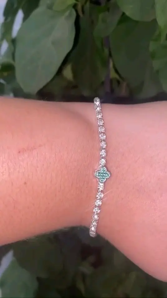 Pulsera de plata 925 con zircones incrustados - miniatura 2