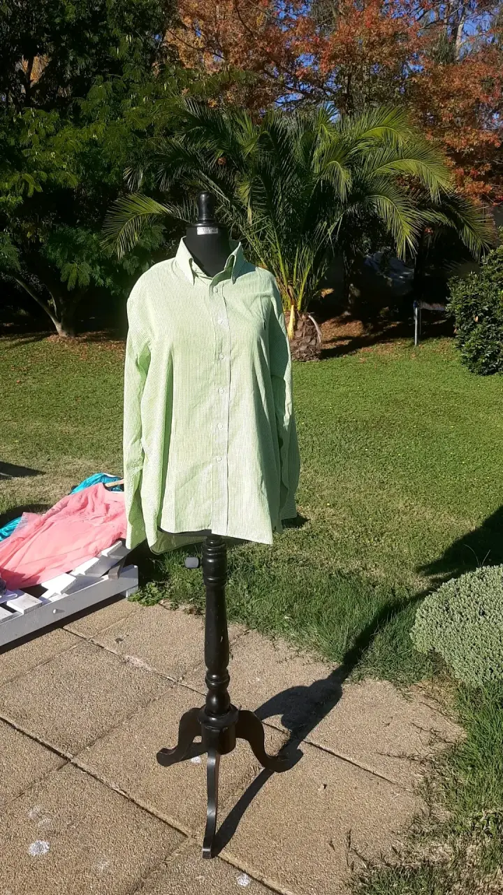 Camisa verde de rayas