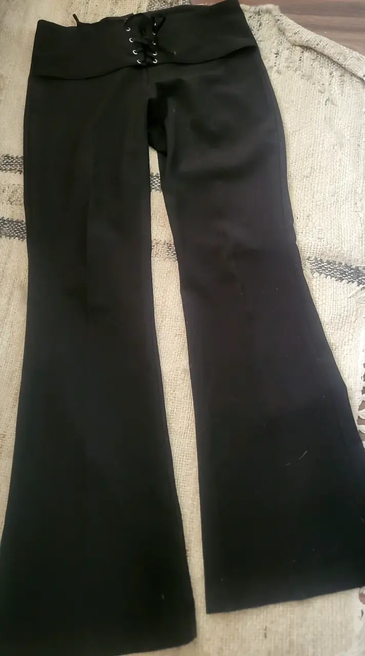 Pantalones anchos negros mujer - miniatura 1