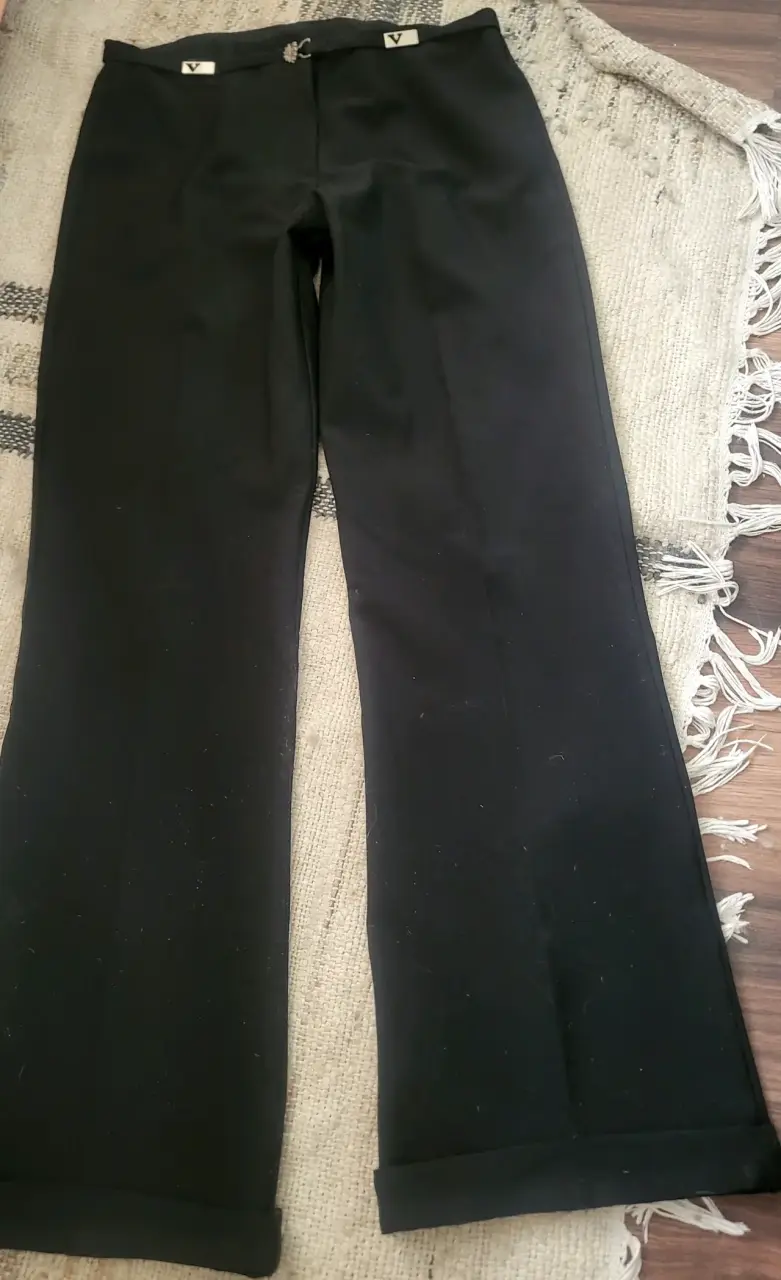 Pantalones anchos negros mujer - miniatura 2