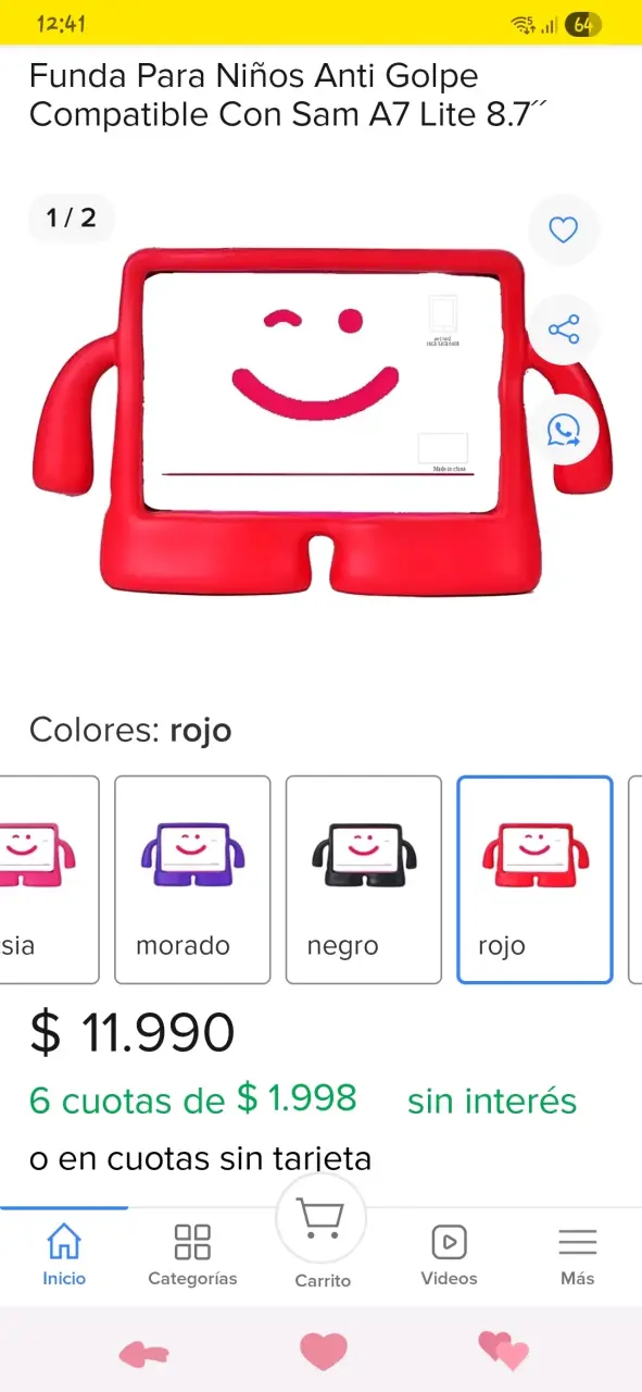 Carcasa infantil para tablet - miniatura 2