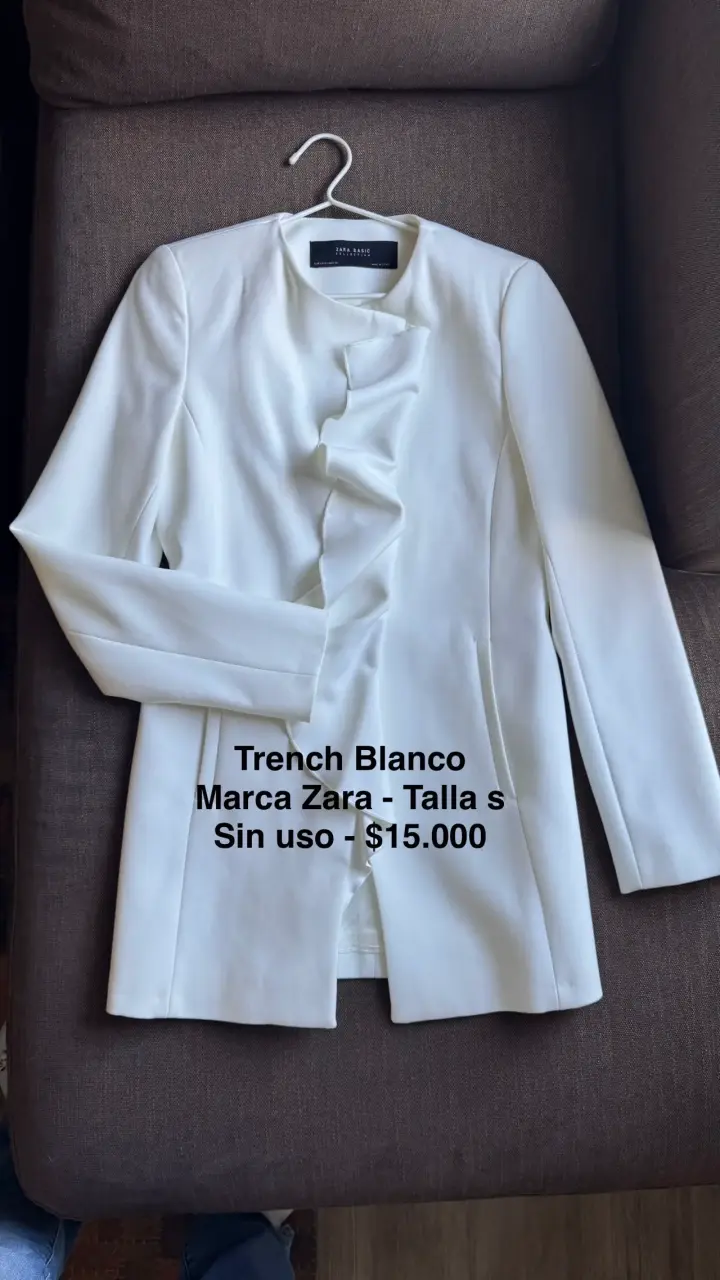 Trench blanco Zara nuevo