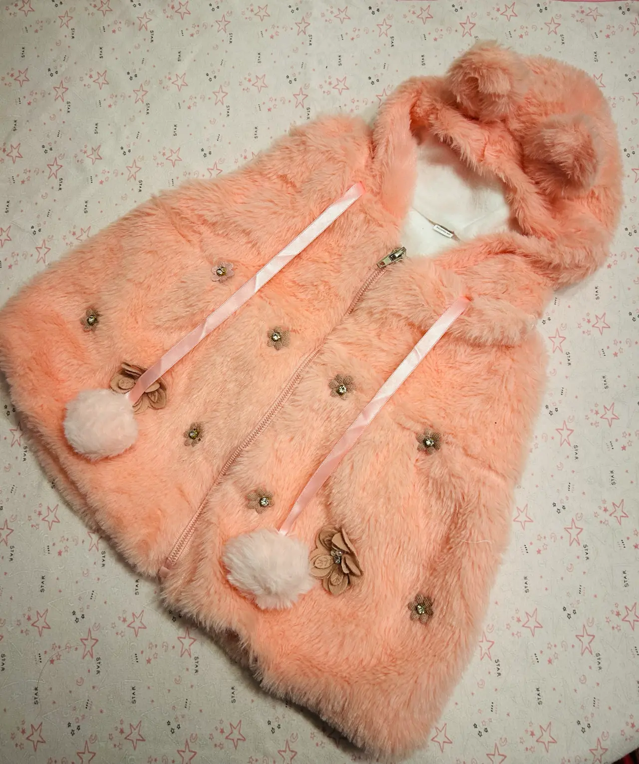 Chaqueta polar rosada para niña - miniatura 2