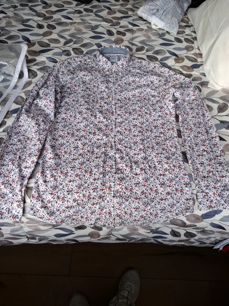 Camisa floral Zara slim fit - miniatura 5