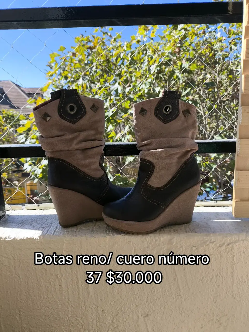 Botas de cuero y reno n° 37