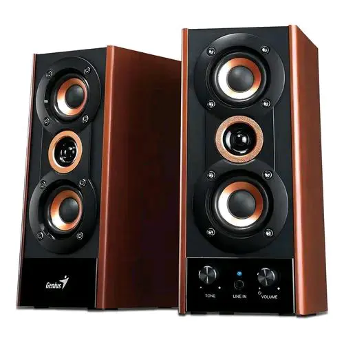 Parlantes Genius de madera - miniatura 2