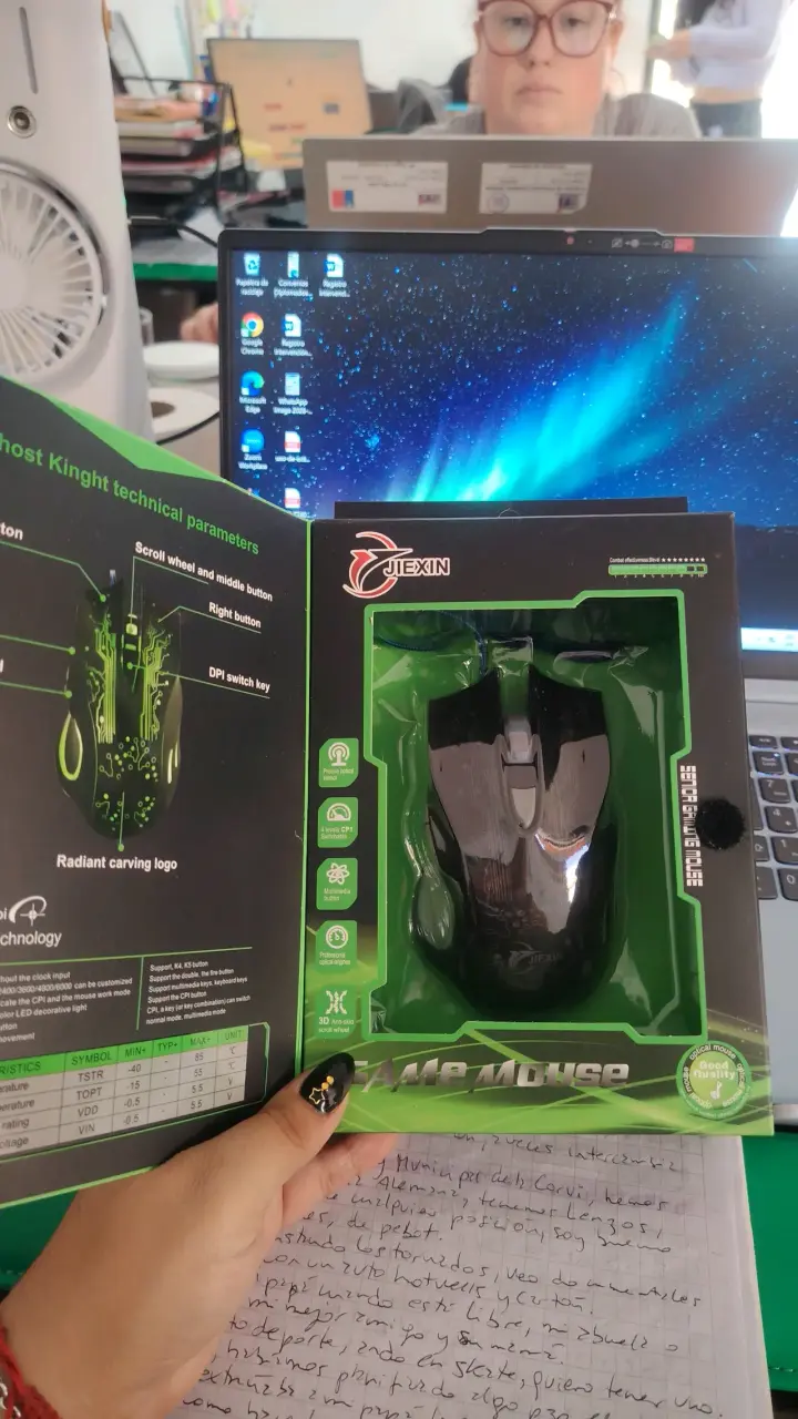 Mouse gamer Jiexin X14 LED - miniatura 2