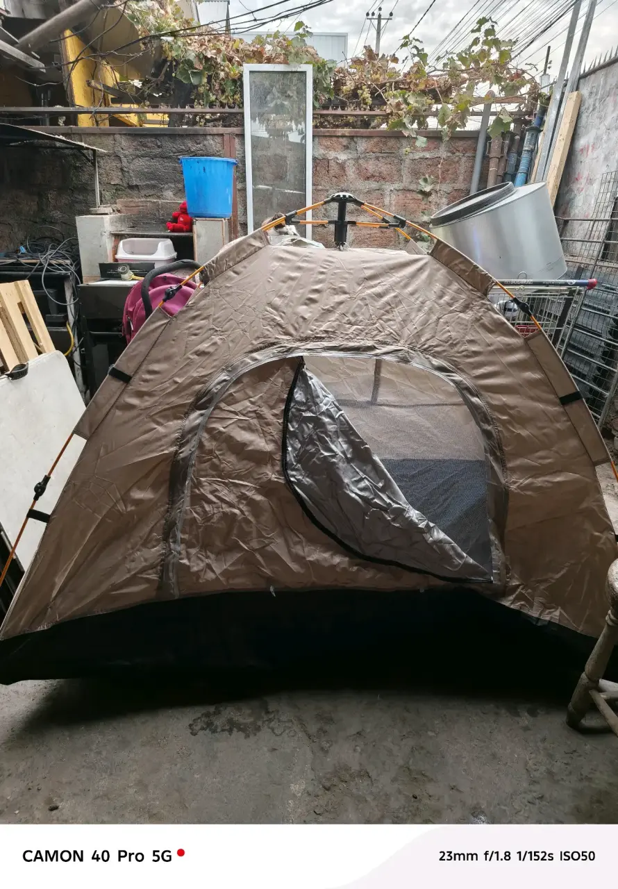 Carpa de camping marrón - miniatura 4