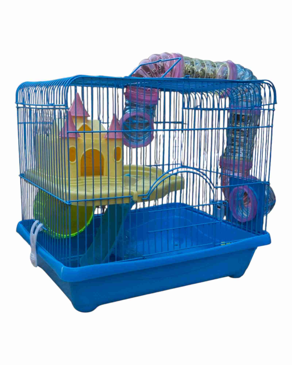 Jaula con tubos para hamster