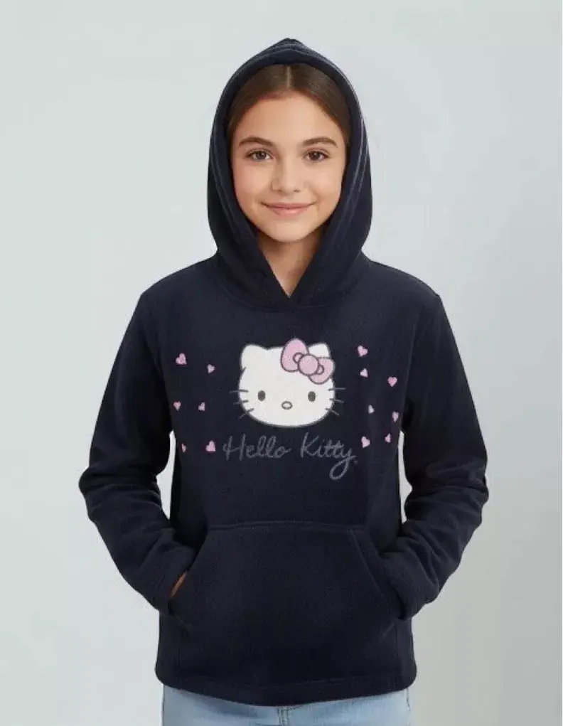 Polerón con capucha Hello Kitty azul