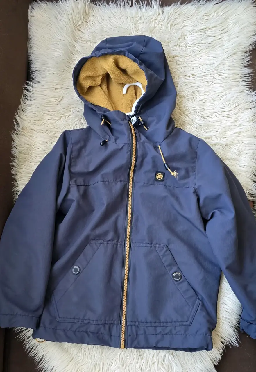Parka azul con forro interno - miniatura 1