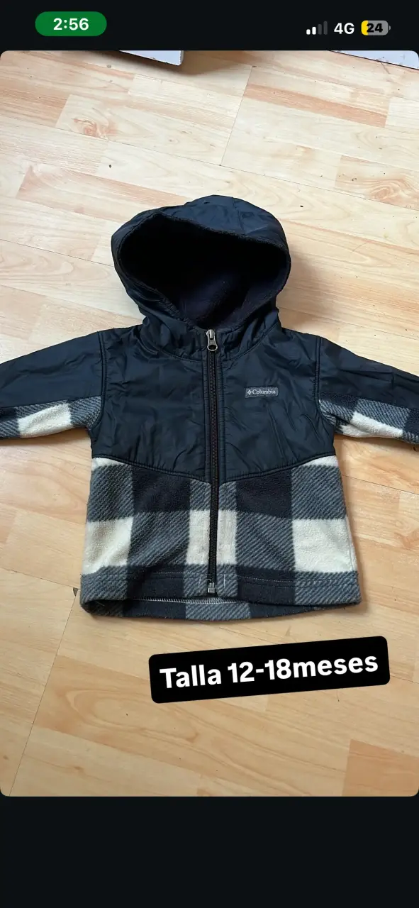 Chaqueta negra niño talla 12-18 meses