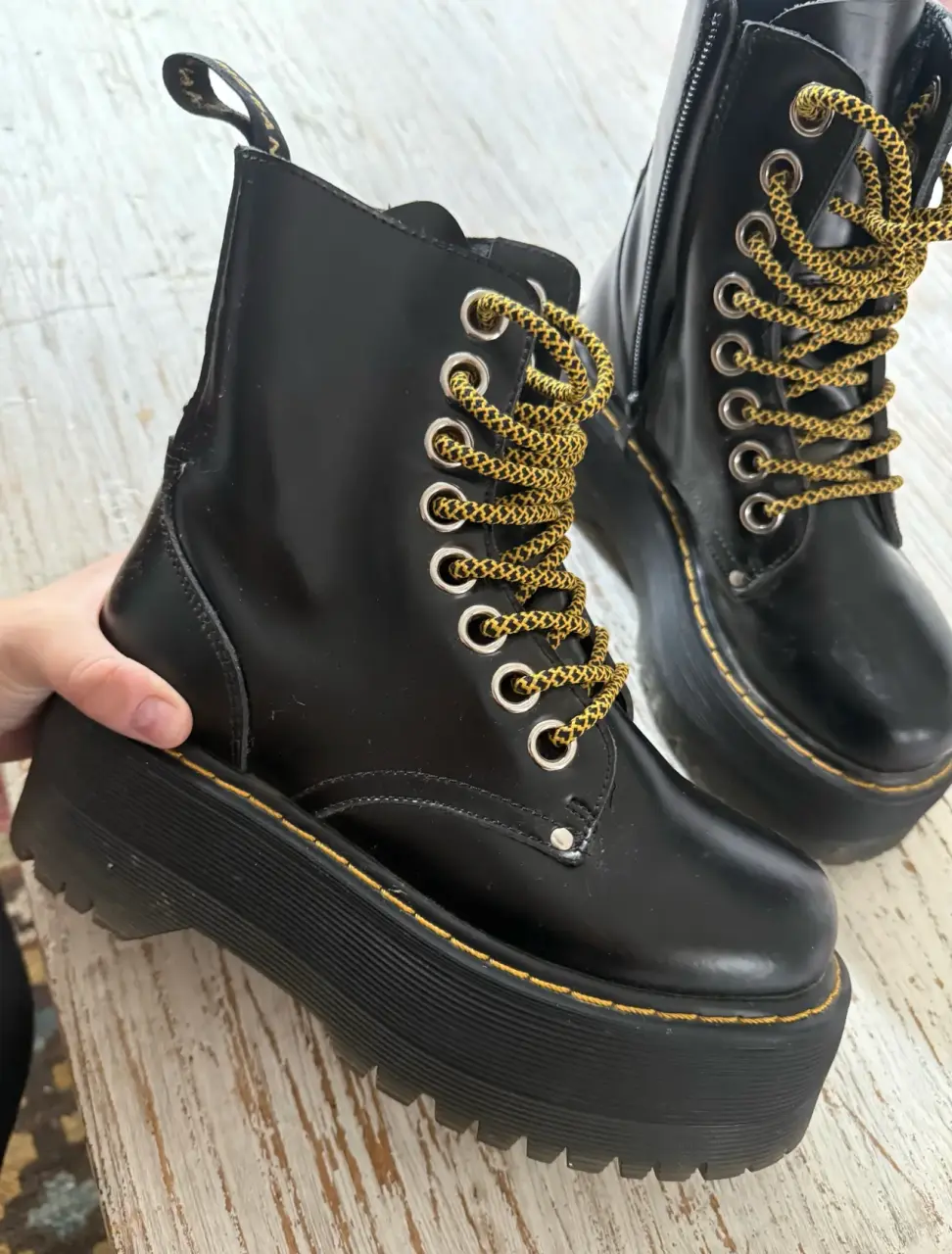 Botines negros con cordones CMORAN 37 - miniatura 2