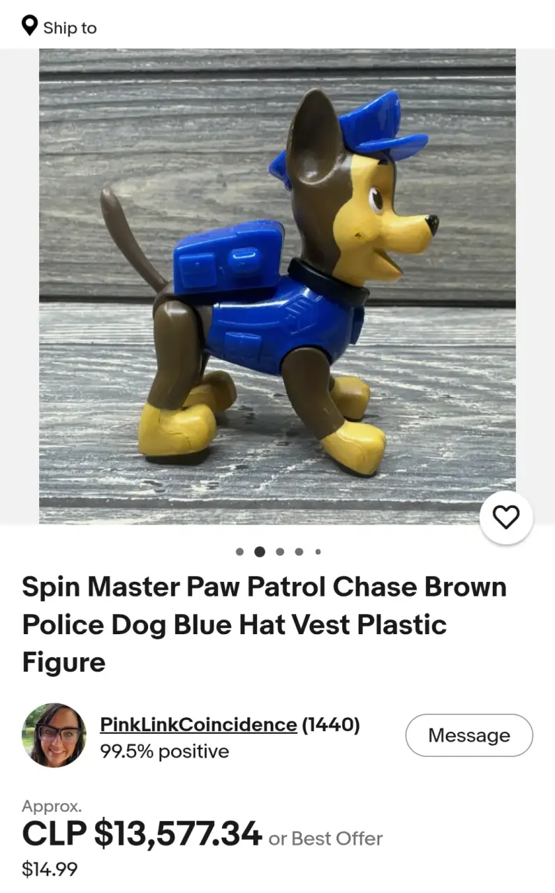 Figura Chase Paw Patrol 5 cms - miniatura 3