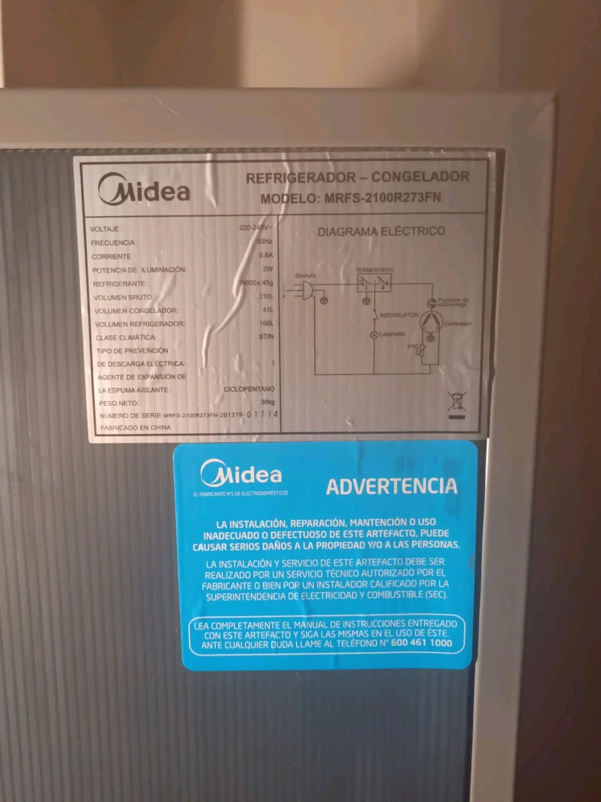 Refrigerador rojo dos puertas - miniatura 2