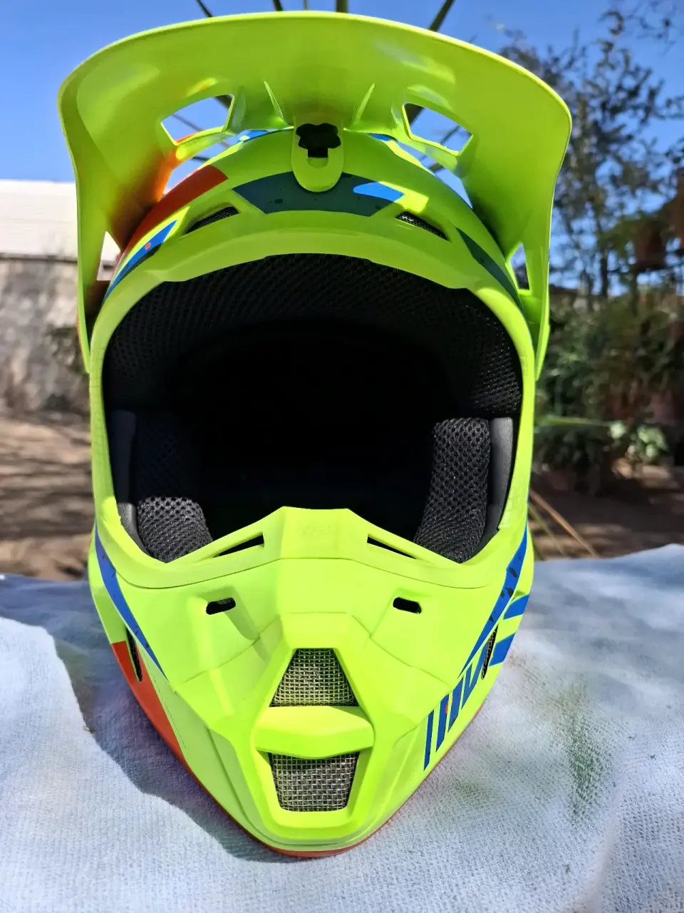 Casco motocross verde neón - miniatura 1