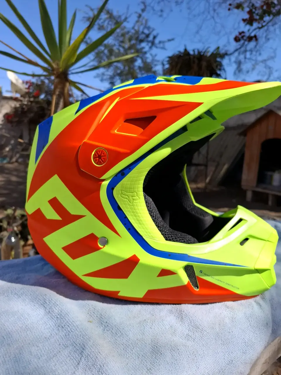 Casco motocross verde neón - miniatura 2