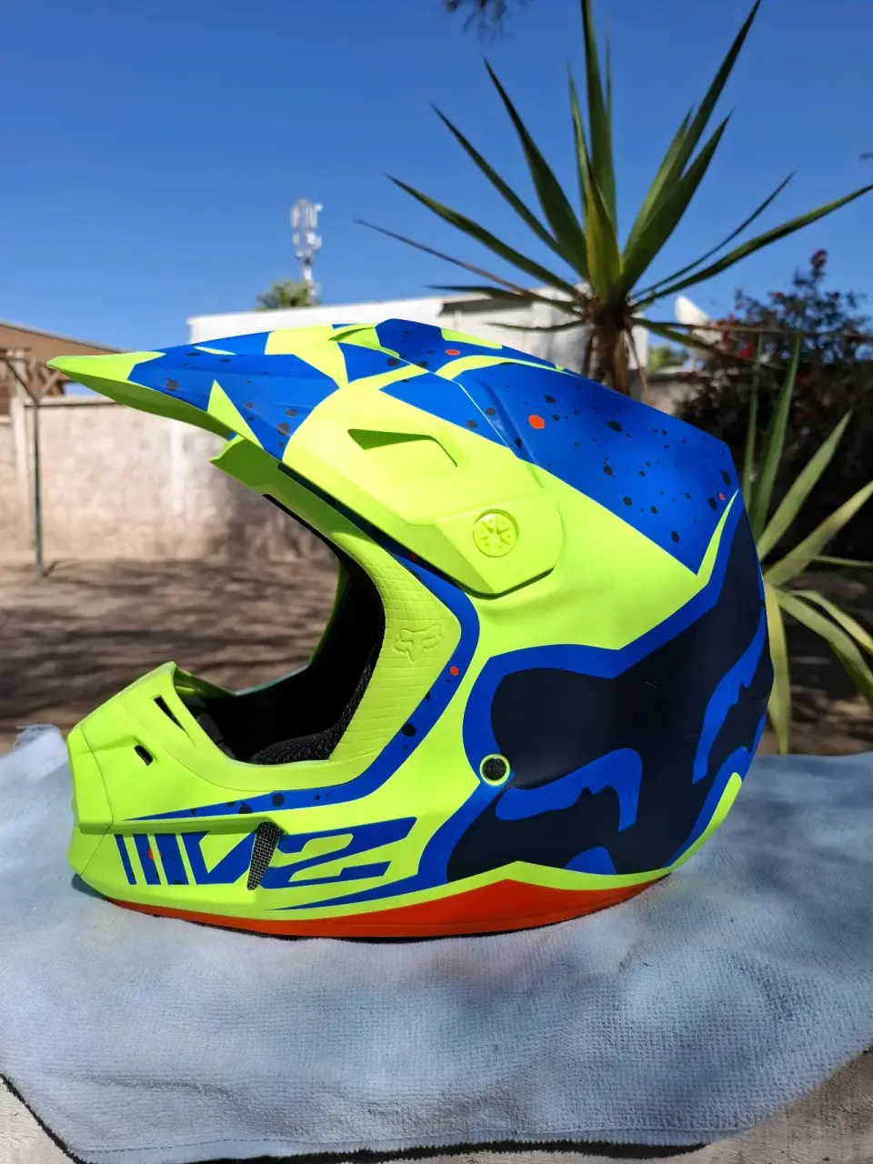 Casco motocross verde neón - miniatura 3