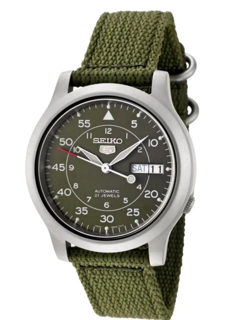 Reloj automático Seiko  con correa verde - miniatura 2