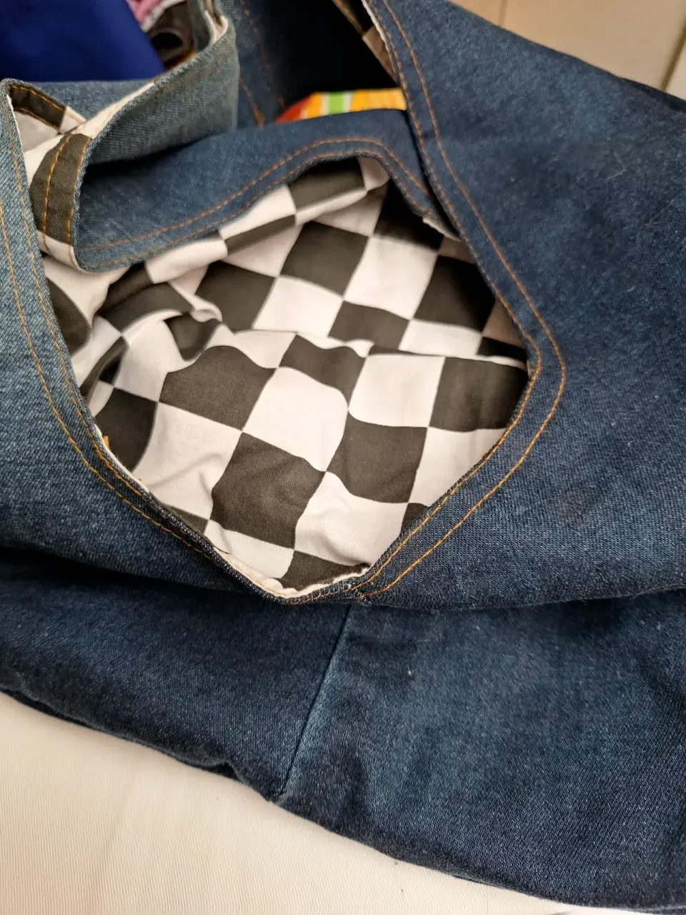 Bolso de tela denim Fiorucci - miniatura 4