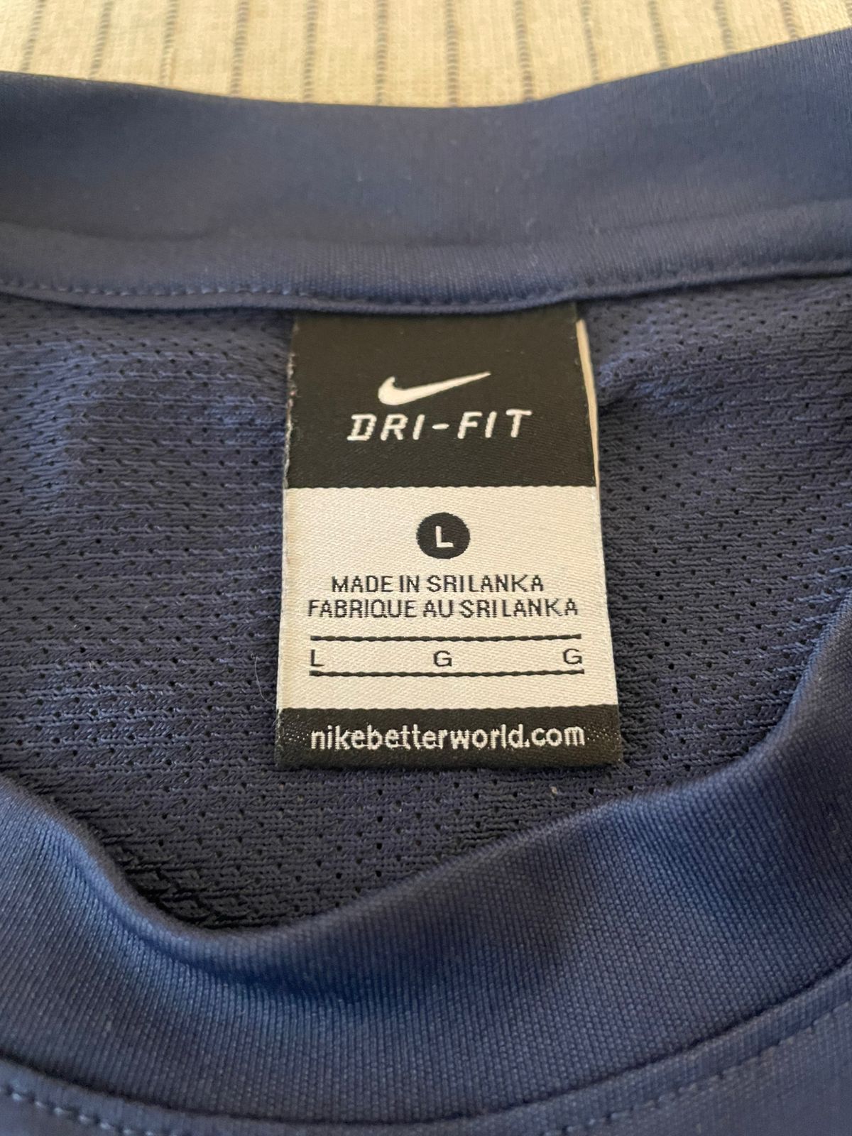 Polera deportiva azul Nike - miniatura 3