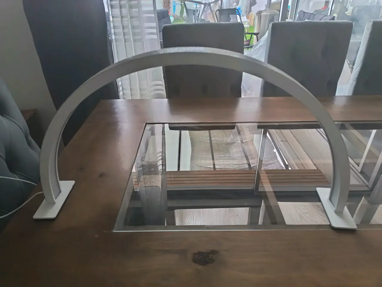 Lámpara LED arco blanca - miniatura 2